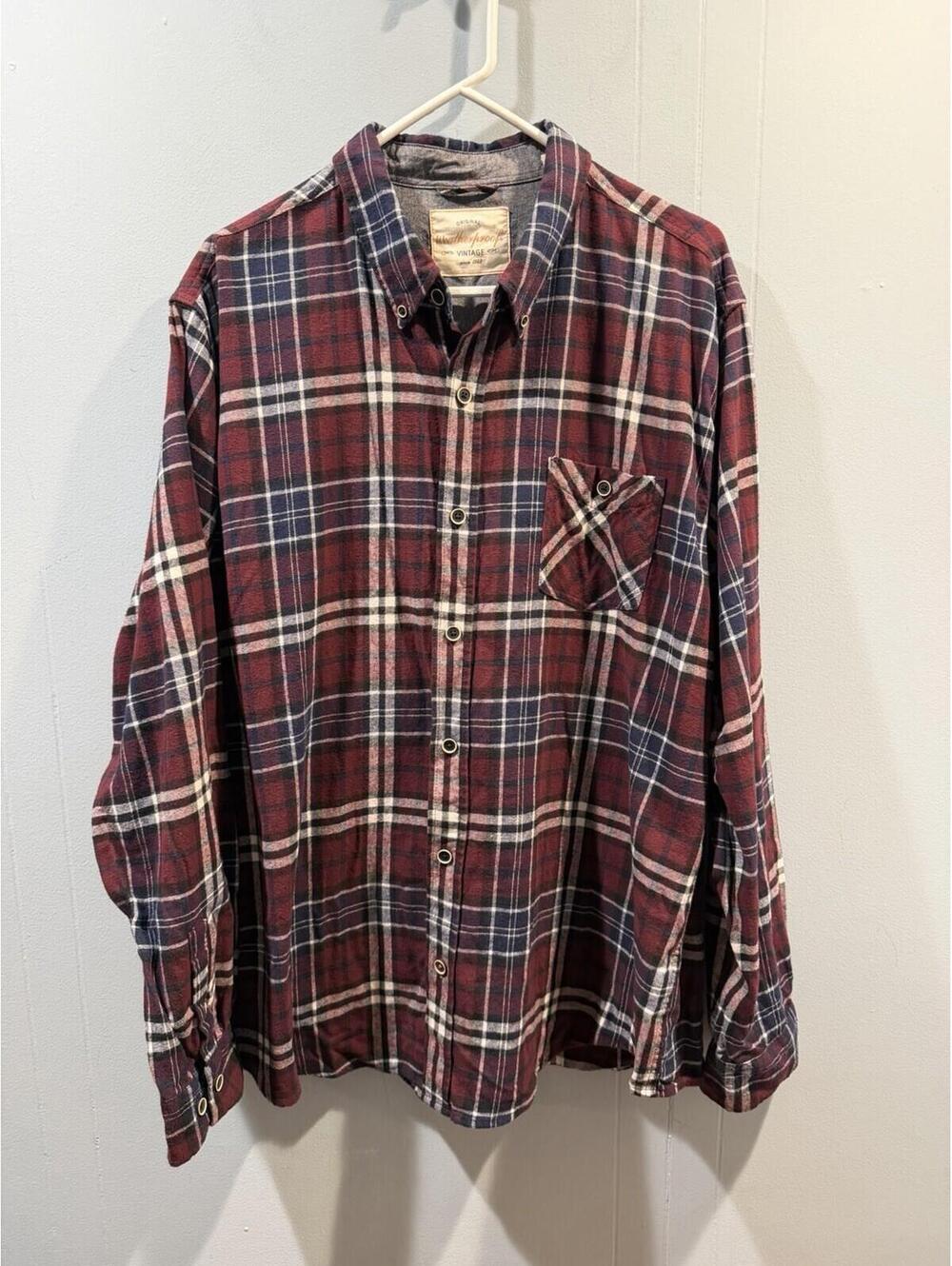 Mens Original Weatherproof Vintage Plaid Shirt Size XXL Multicolor